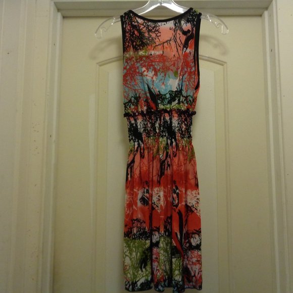 BOHO COLORS SHEERED JERSEY SUNDRESS SM OR ONE SIZE - Picture 5 of 7